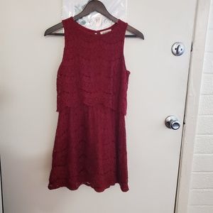 Morneau Short Red Lace Dress